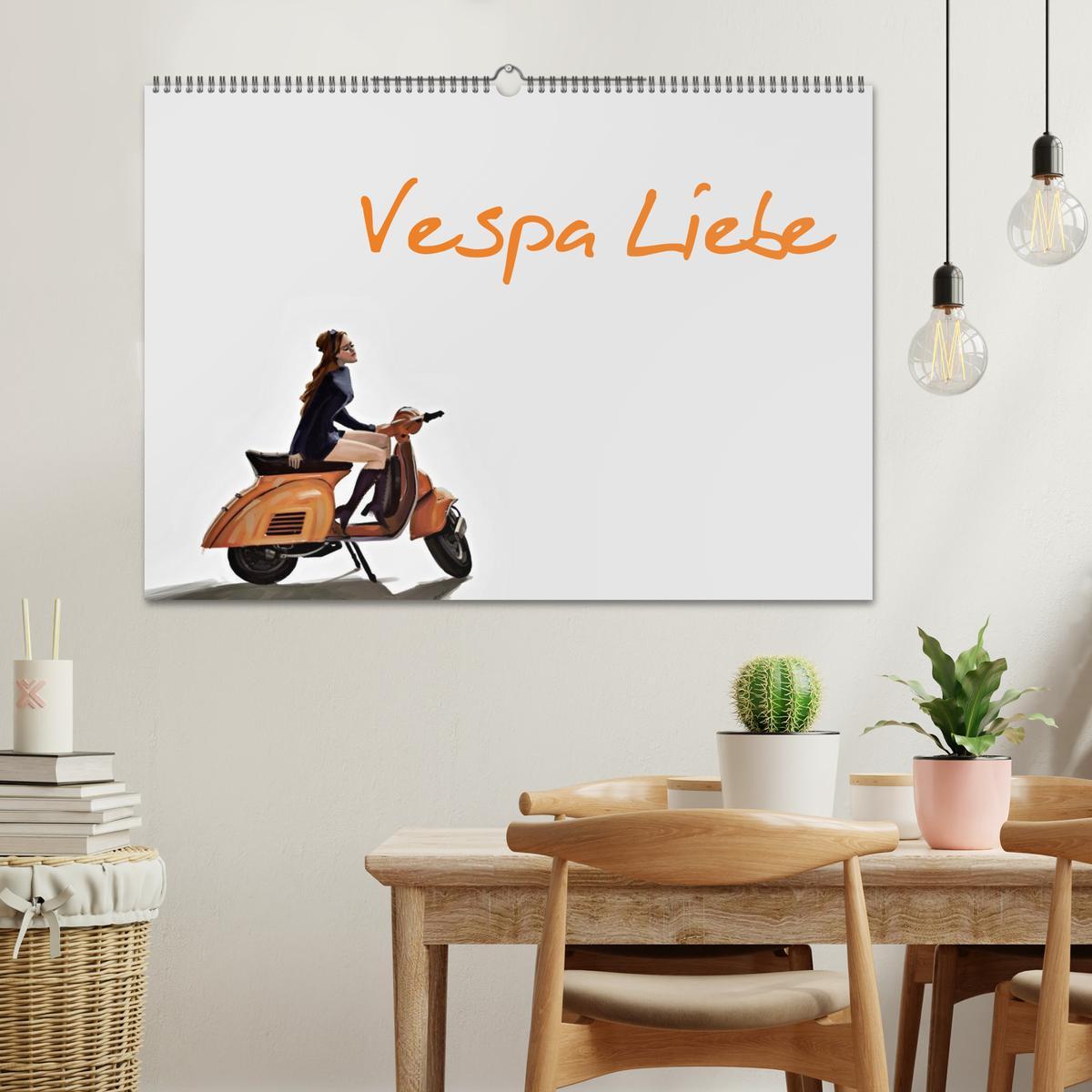 Bild: 9783383976964 | Vespa Liebe (Wandkalender 2025 DIN A2 quer), CALVENDO Monatskalender