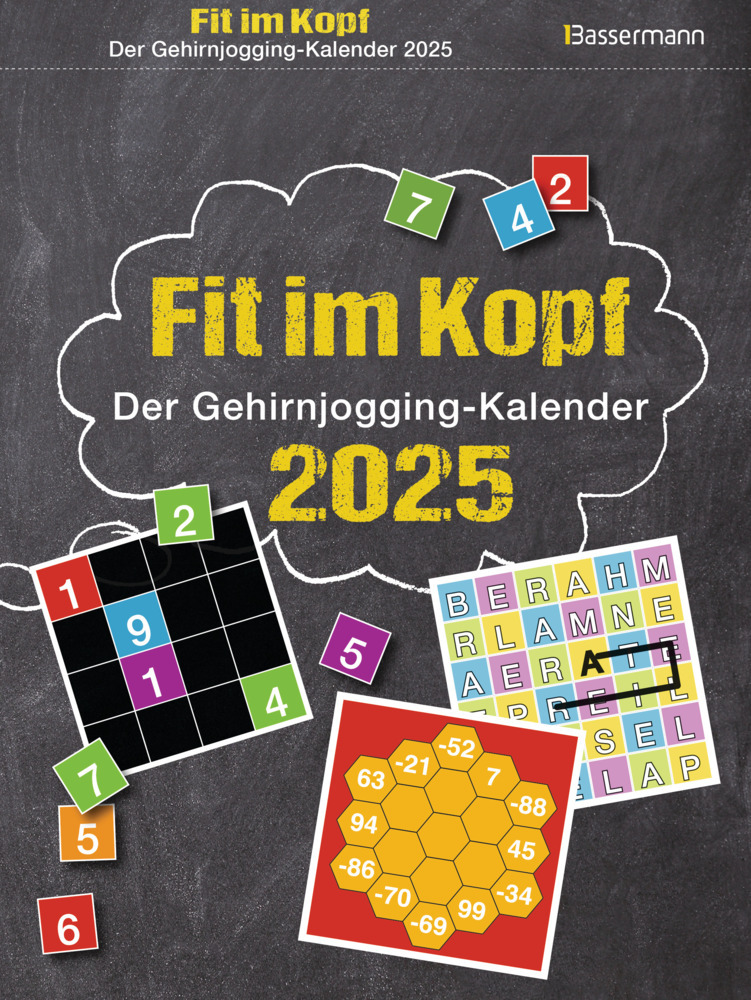 Cover: 9783809449195 | Fit im Kopf - der Gehirnjogging-Kalender 2025. Jeden Tag Denksport...