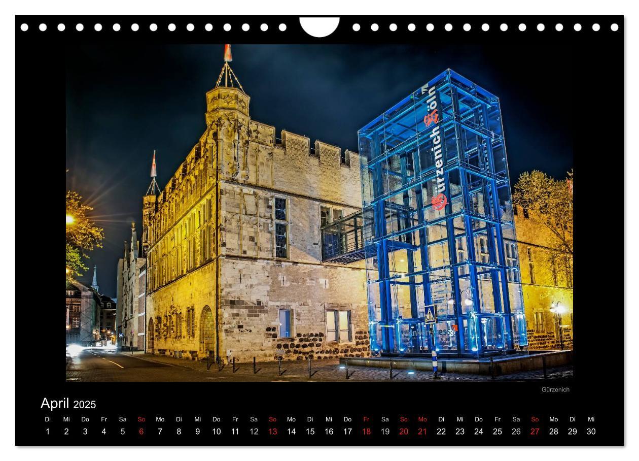 Bild: 9783435782406 | Köln ¿ Nachts 2025 (Wandkalender 2025 DIN A4 quer), CALVENDO...