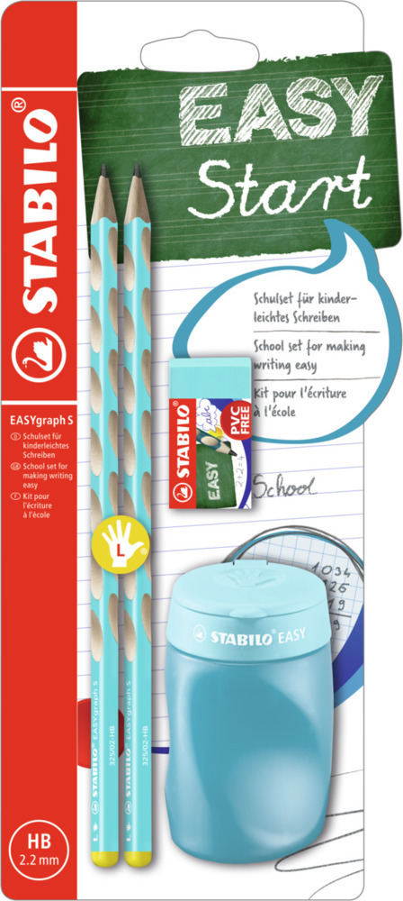 Cover: 4006381566759 | Schul-Set für Linkshänder - STABILO EASYgraph S in blau - inklusive...