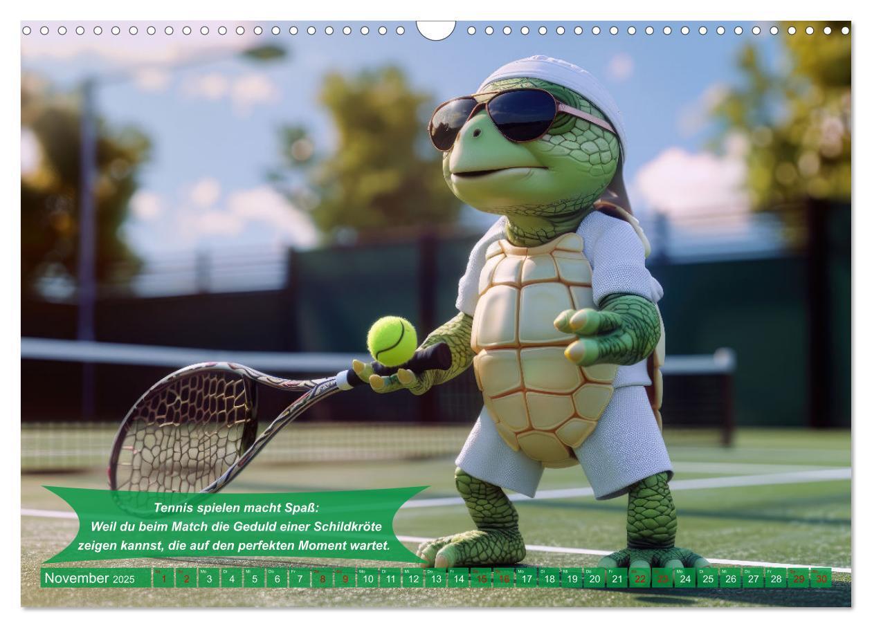 Bild: 9783457180495 | Der tierisch lustige Tennis-Kalender (Wandkalender 2025 DIN A3...