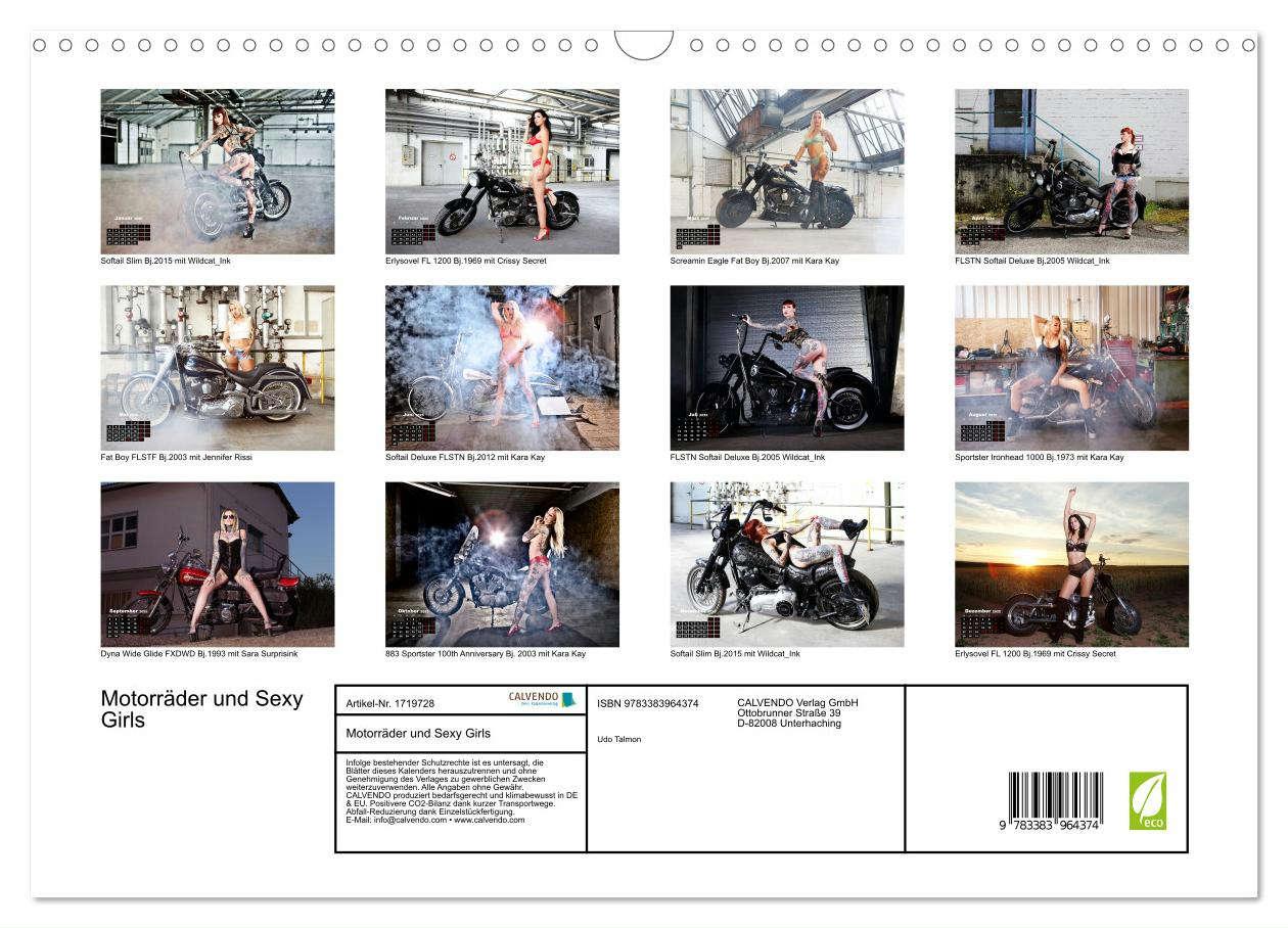 Bild: 9783383964374 | Motorräder und Sexy Girls (Wandkalender 2025 DIN A3 quer), CALVENDO...