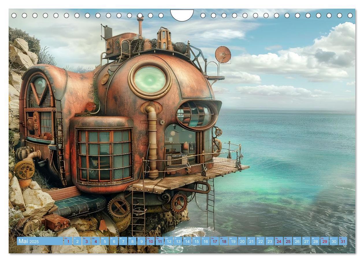 Bild: 9783435504930 | Steampunk Domizile (Wandkalender 2025 DIN A4 quer), CALVENDO...