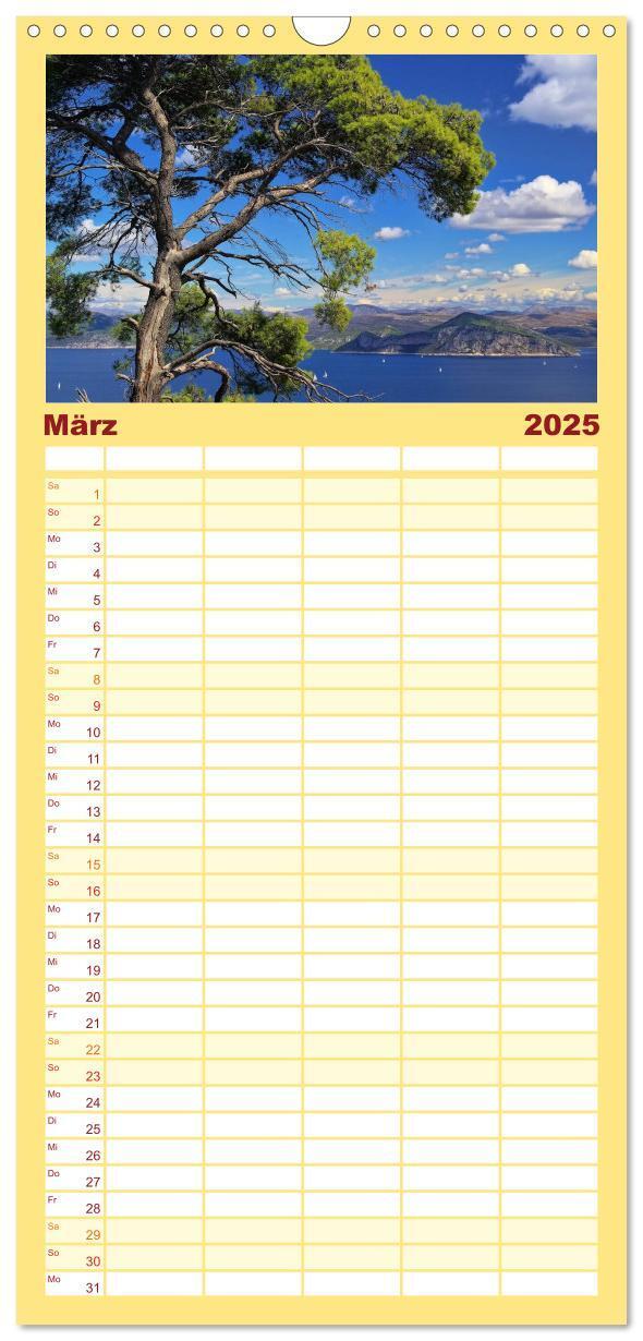 Bild: 9783457119112 | Familienplaner 2025 - Kroatien mit 5 Spalten (Wandkalender, 21 x 45...