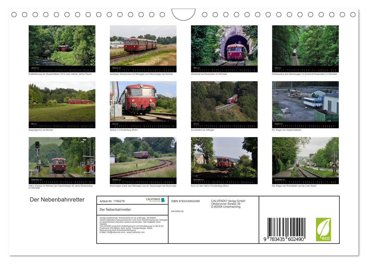 Bild: 9783435602490 | Der Nebenbahnretter (Wandkalender 2025 DIN A4 quer), CALVENDO...