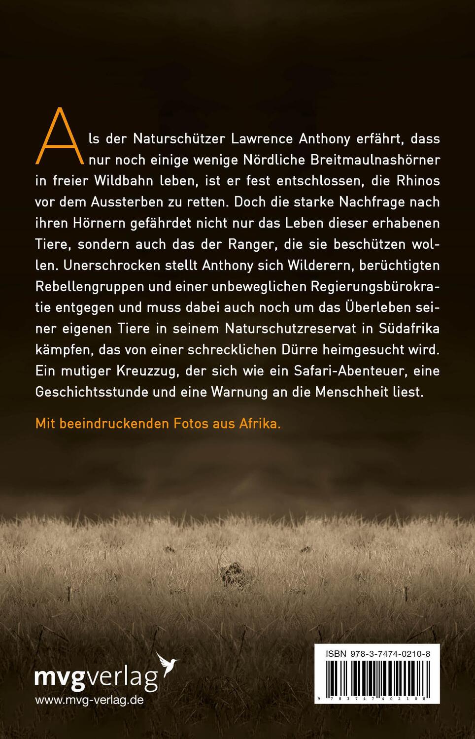 Rückseite: 9783747402108 | Das letzte Nashorn | Lawrence Anthony (u. a.) | Taschenbuch | 384 S.