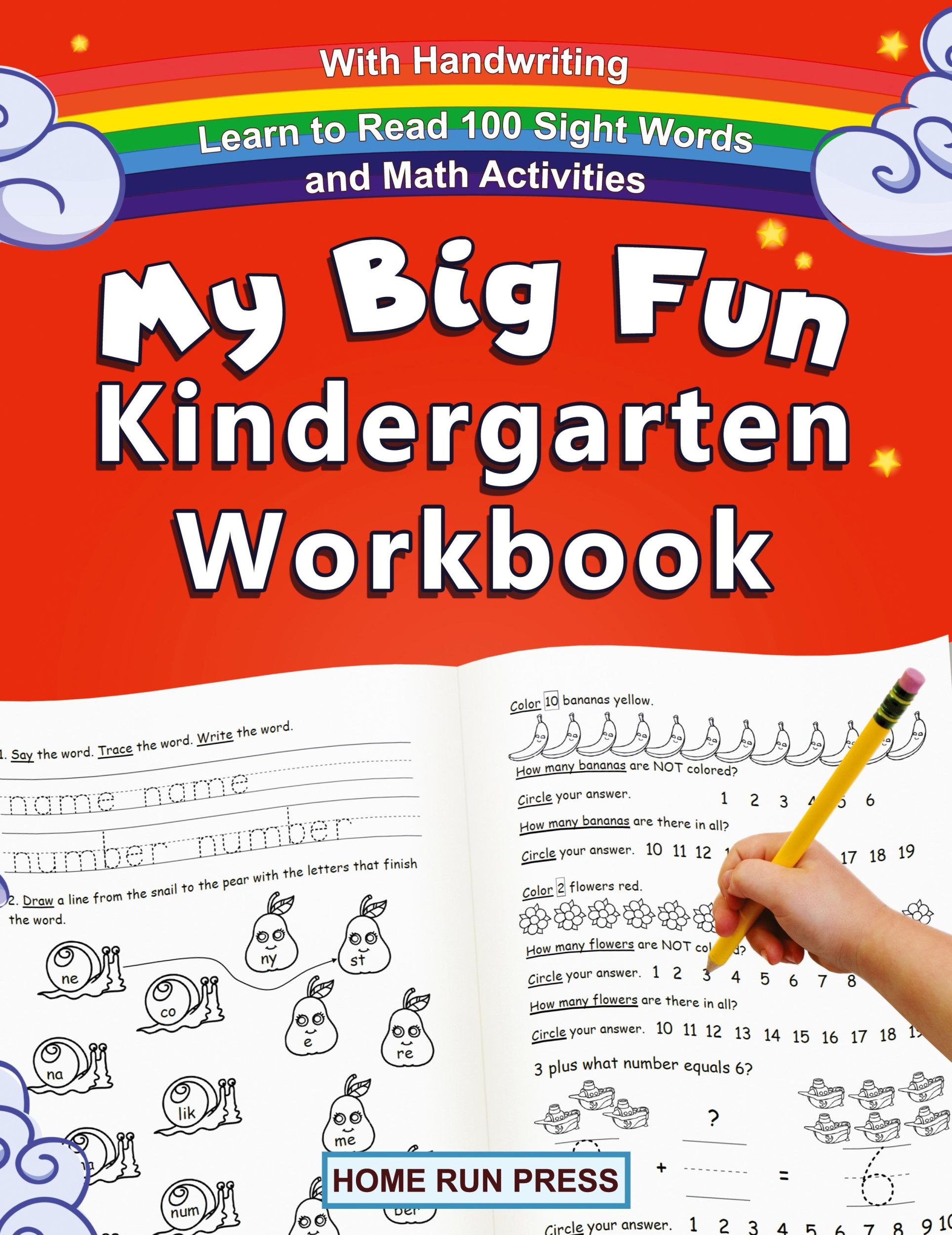 Cover: 9781952368295 | My Big Fun Kindergarten Workbook with Handwriting Learn to Read 100...