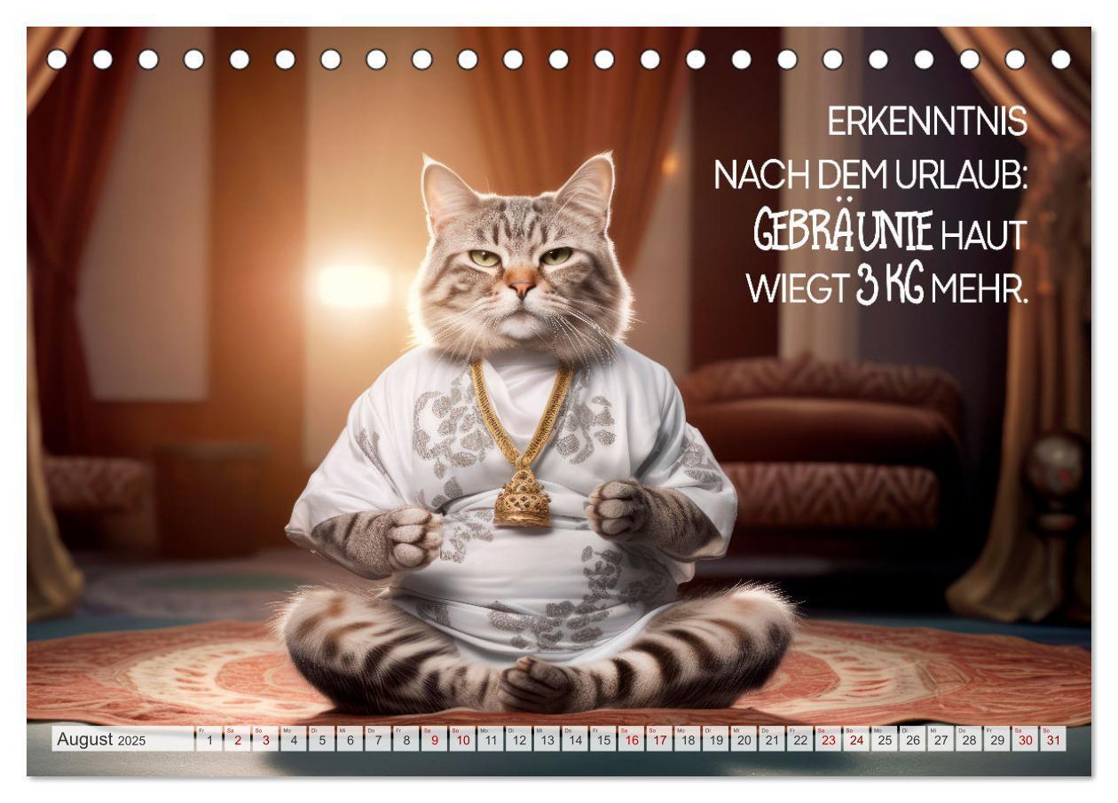 Bild: 9783383773518 | Süße Katzen und coole Sprüche (Tischkalender 2025 DIN A5 quer),...