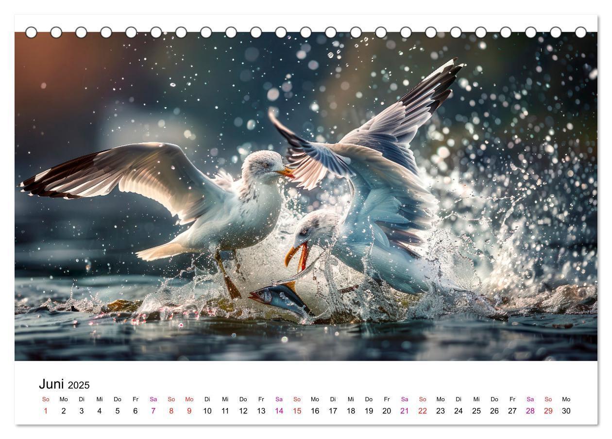 Bild: 9783457162484 | Maritim pur - Möwen (Tischkalender 2025 DIN A5 quer), CALVENDO...