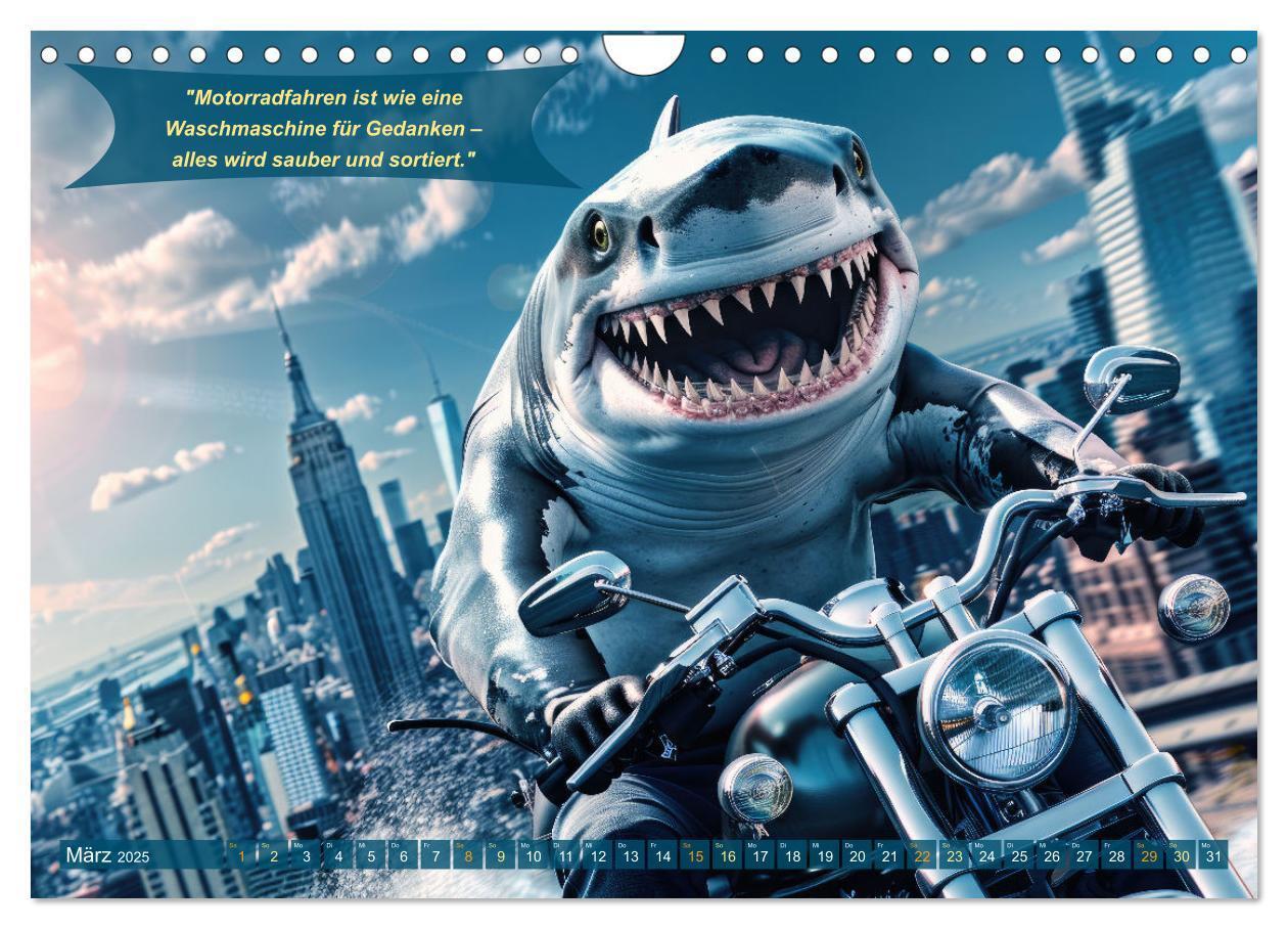 Bild: 9783457166048 | Tierisch lustige Motorradfahrer (Wandkalender 2025 DIN A4 quer),...