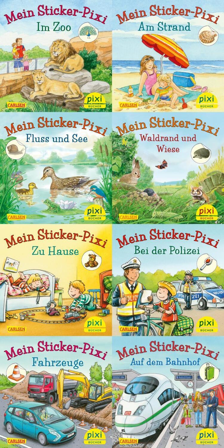 Cover: 9783551044402 | Pixi-8er-Set 234: Pixis neue Sticker-Bücher (8x1 Exemplar) | Broschüre