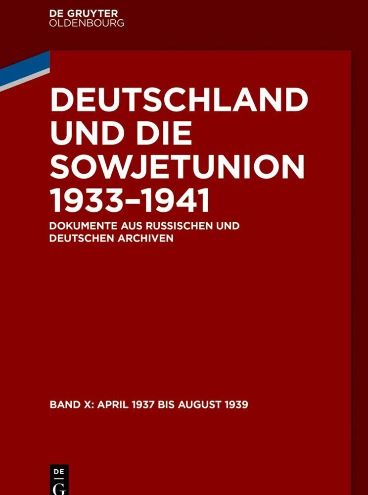 Cover: 9783110997736 | April 1937 bis August 1939 | Sergej Slutsch (u. a.) | Buch | XV | 2023