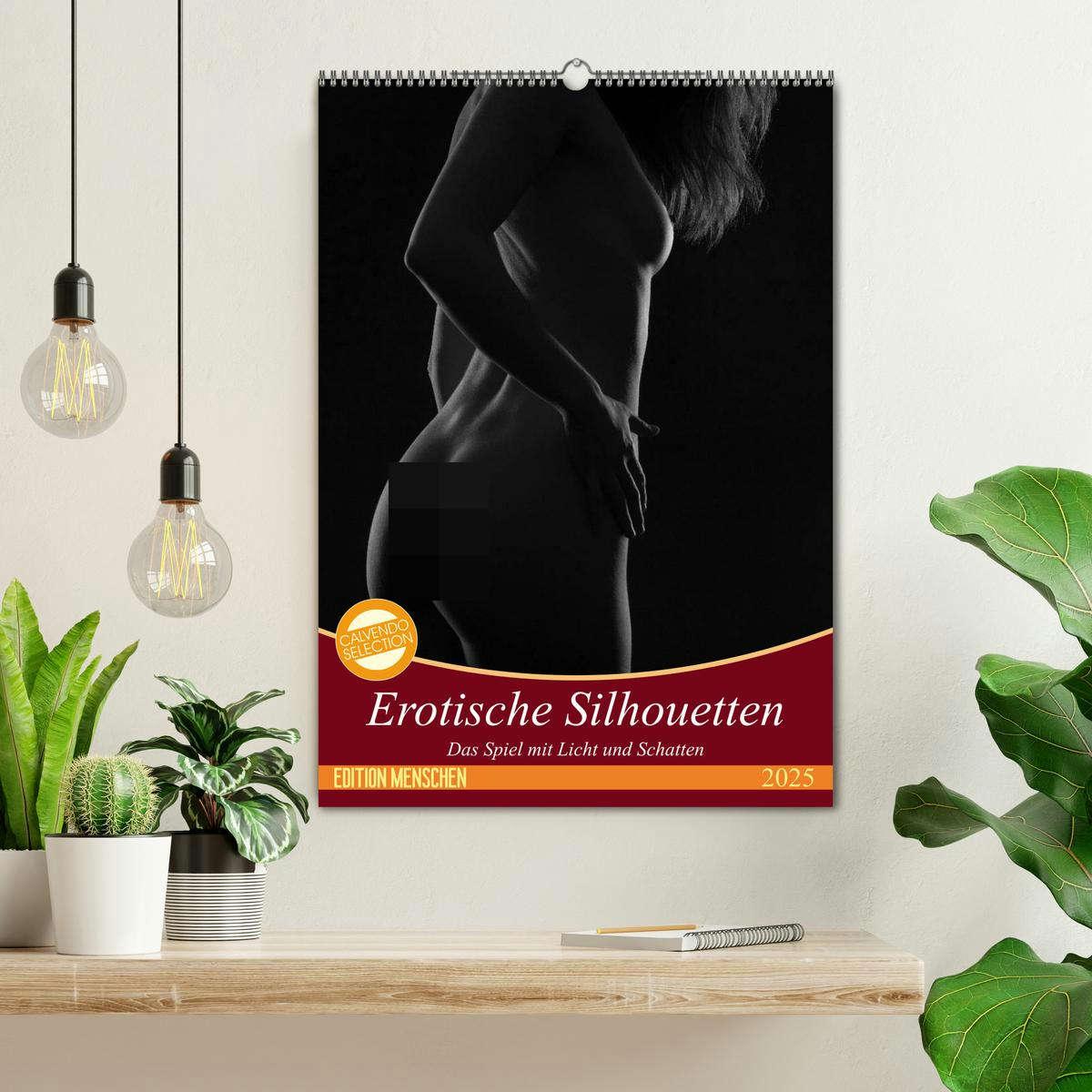 Bild: 9783457087213 | Erotische Silhouetten (Wandkalender 2025 DIN A2 hoch), CALVENDO...