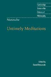 Cover: 9780521585842 | Nietzsche: Untimely Meditations | Friedrich Nietzsche | Taschenbuch