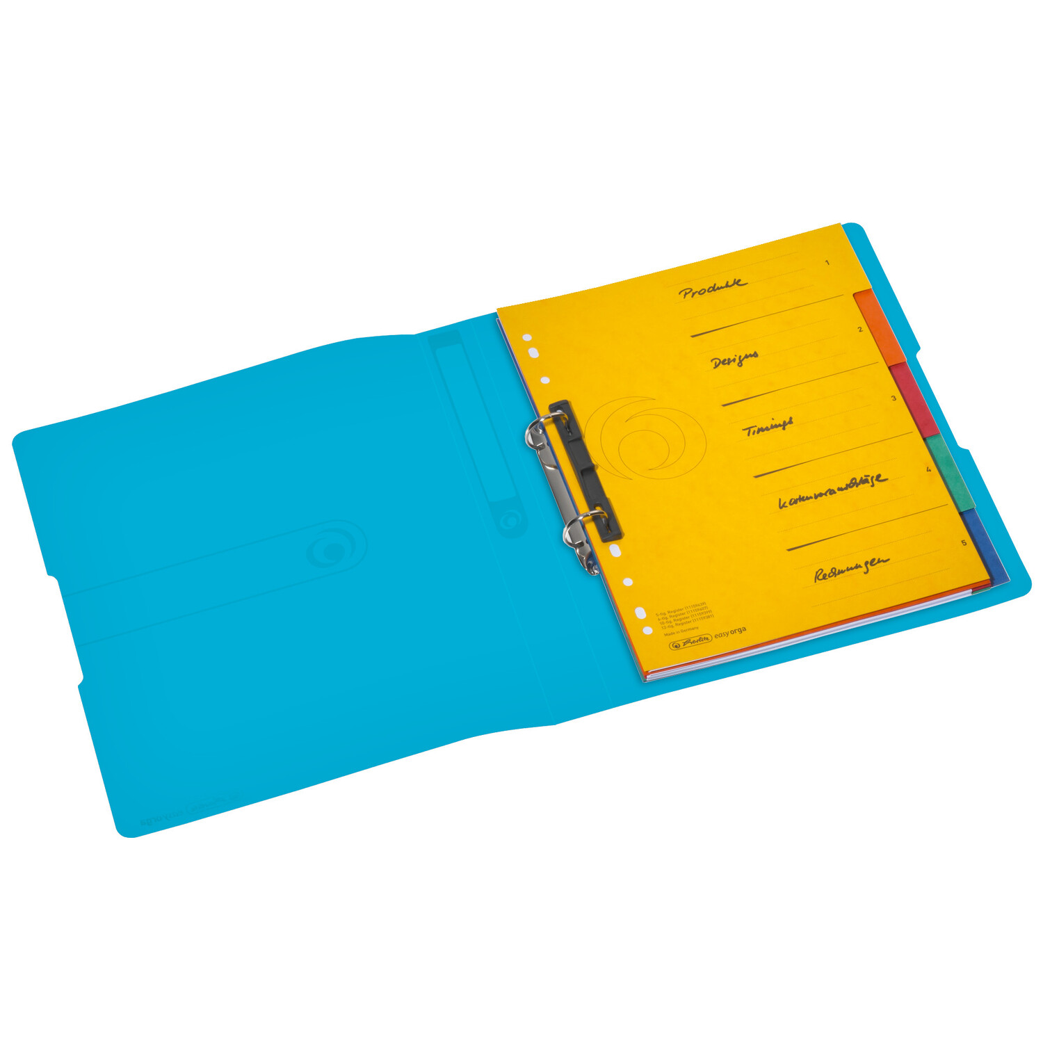 Cover: 4008110432540 | Herlitz Ringbuch PP A4 2 Ringe 25mm, transparent blau | Ringbuch PP