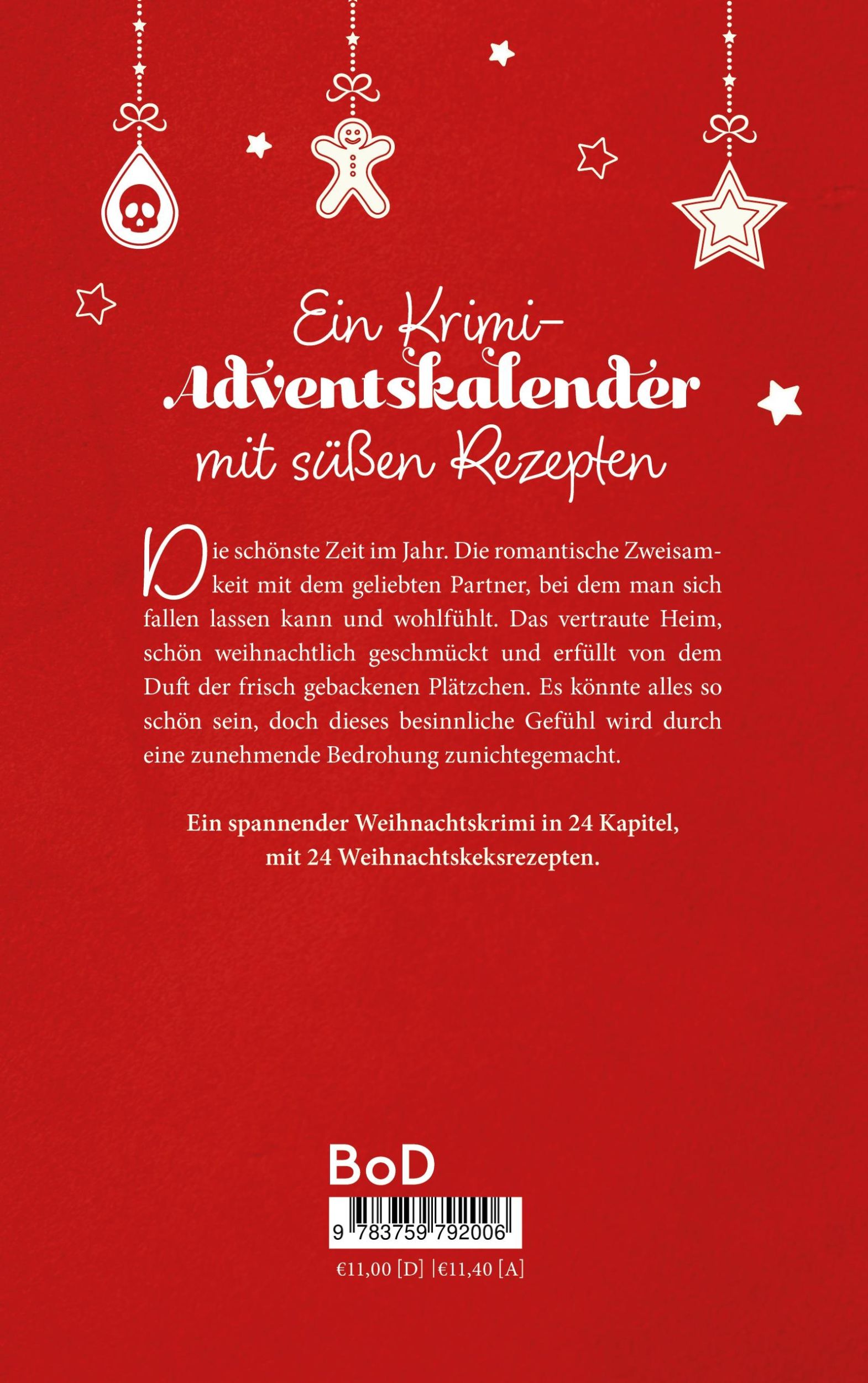 Rückseite: 9783759792006 | Süße Weihnachten | Ein Krimi-Adventskalender mit süßen Rezepten | Buch