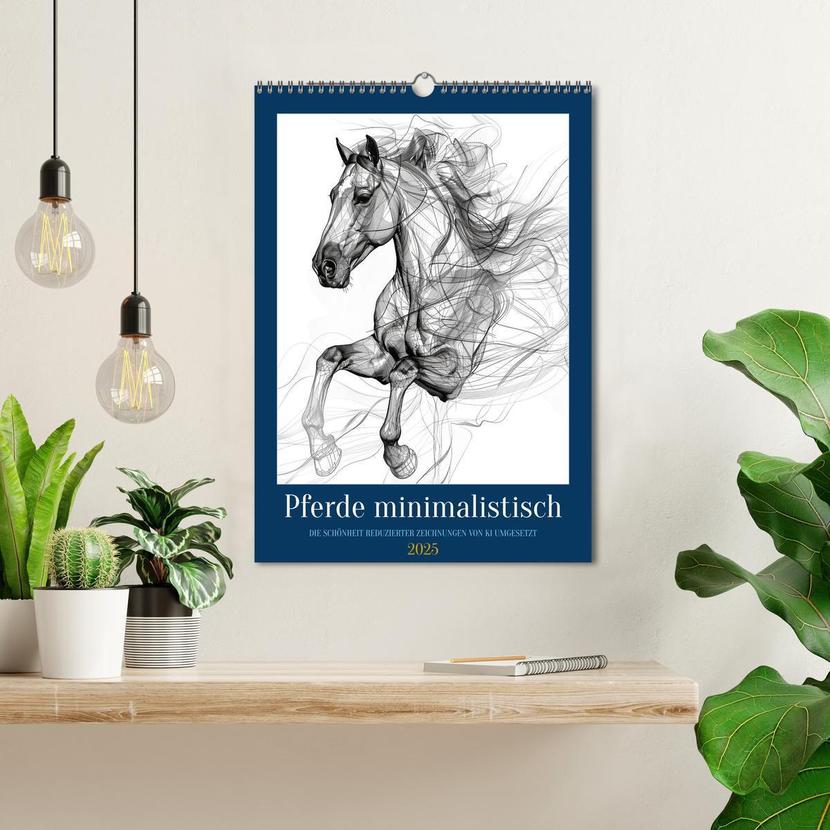 Bild: 9783383804212 | Pferde minimalistisch (Wandkalender 2025 DIN A3 hoch), CALVENDO...