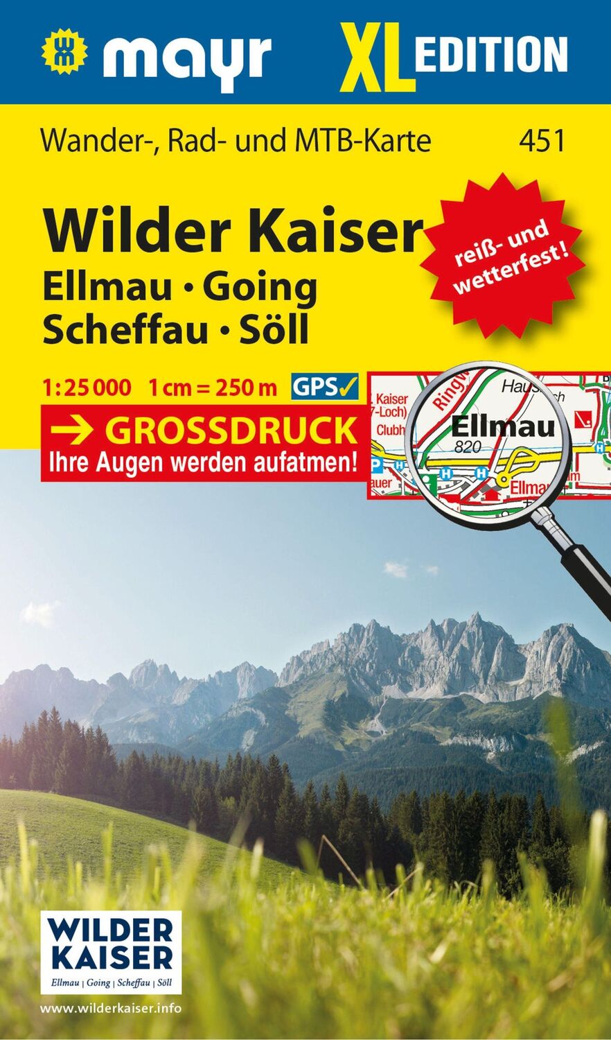 Cover: 9783991216605 | Mayr Wanderkarte Wilder Kaiser - Ellmau - Going - Scheffau - Söll...