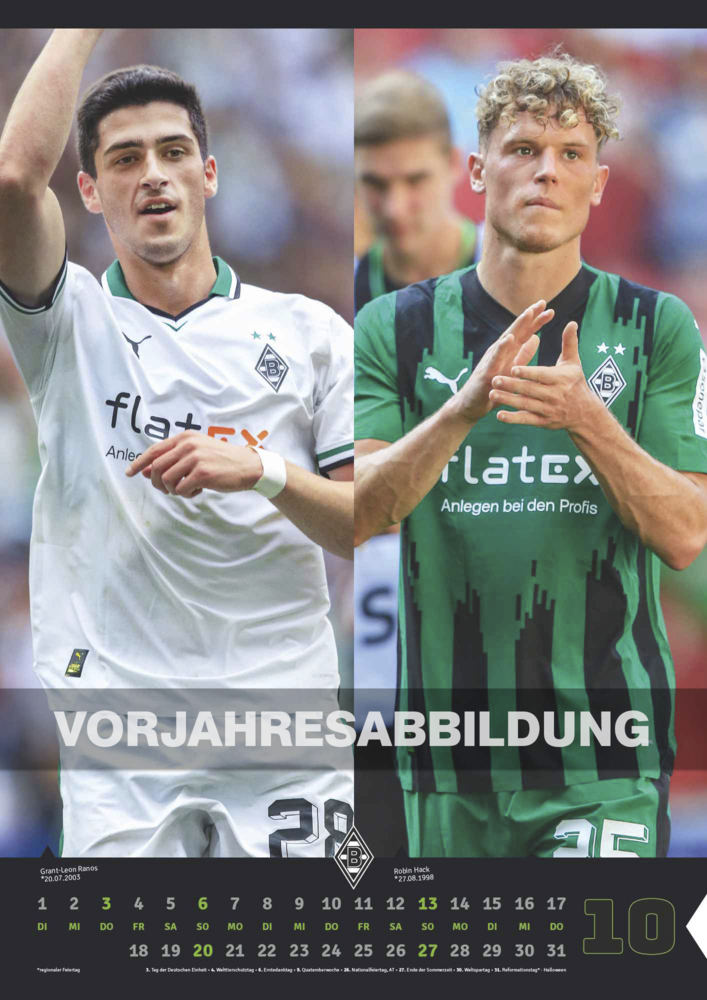 Bild: 4002725994394 | N NEUMANNVERLAGE - Borussia Mönchengladbach 2025 Wandkalender,...