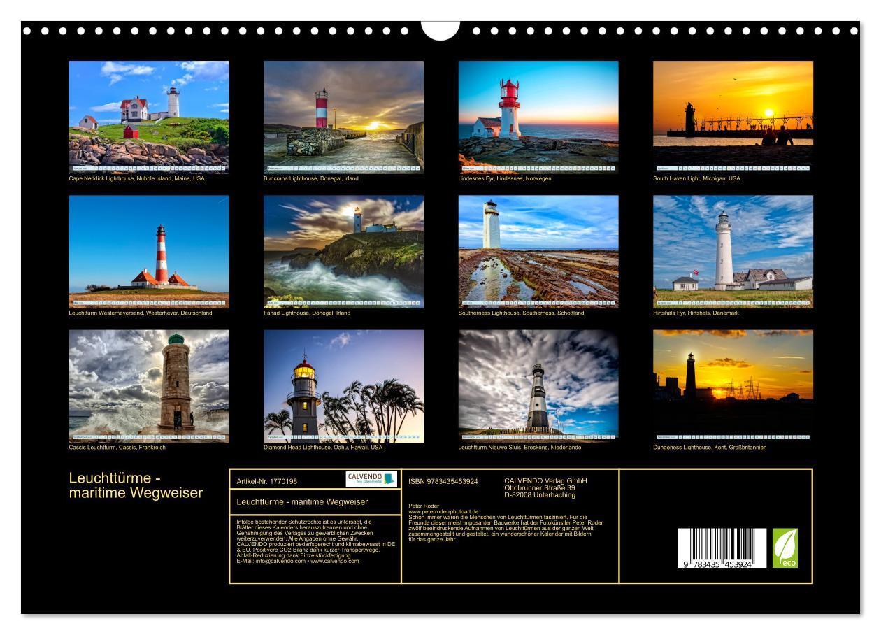 Bild: 9783435453924 | Leuchttürme - maritime Wegweiser (Wandkalender 2025 DIN A3 quer),...