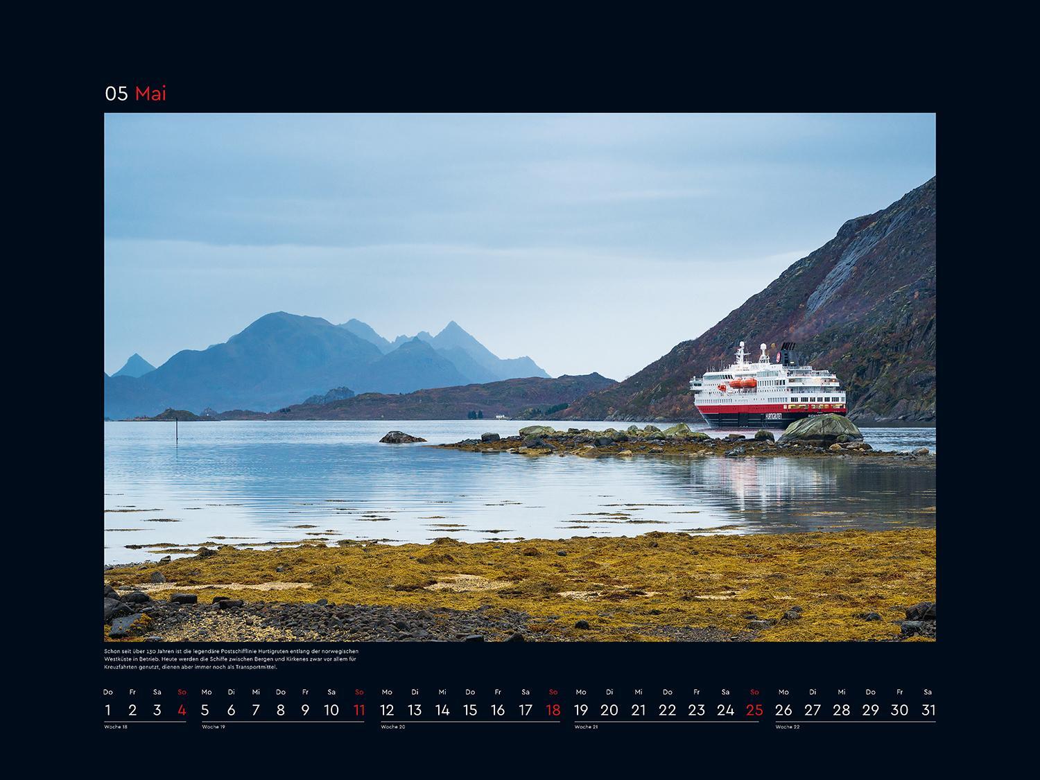 Bild: 9783965913400 | Hurtigruten - KUNTH Wandkalender 2025 | Kalender | 14 S. | Deutsch