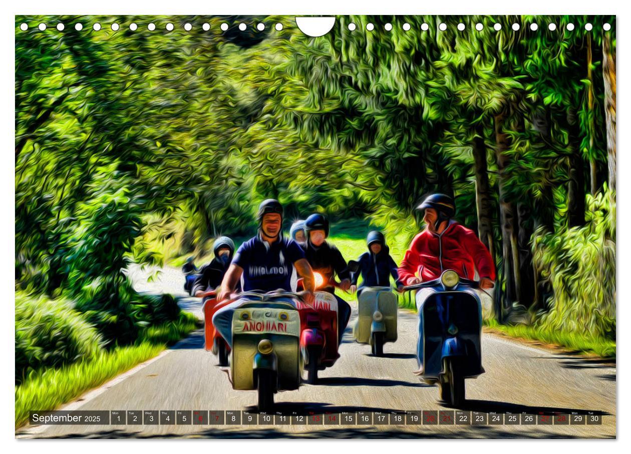 Bild: 9781325949236 | Low-angle shots of scooters (Wall Calendar 2025 DIN A4 landscape),...