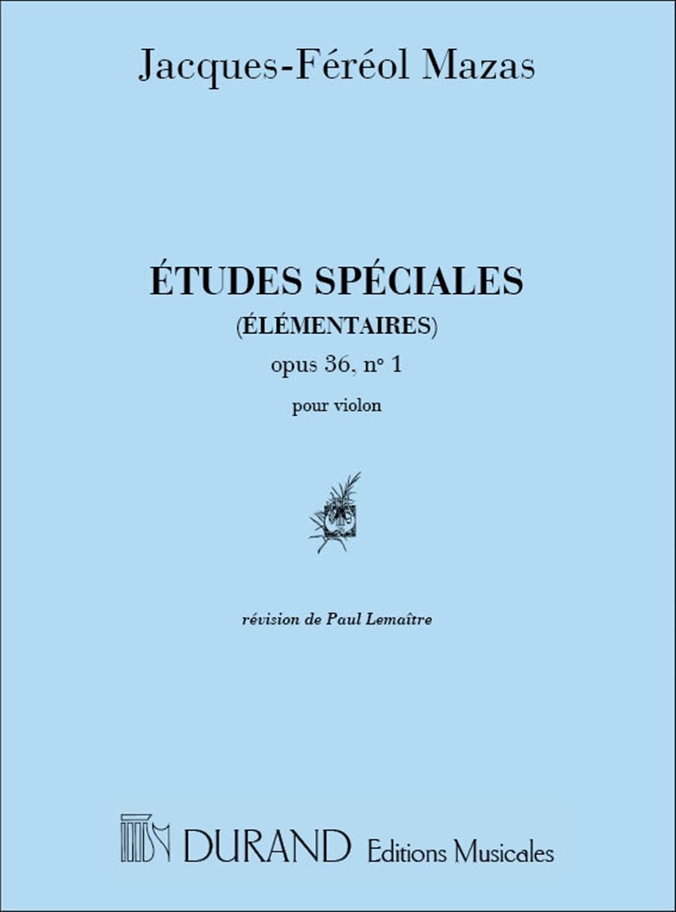 Cover: 9790044003747 | Études speciales op.36,1 pour violon | Jacques Féréol Mazas | Partitur