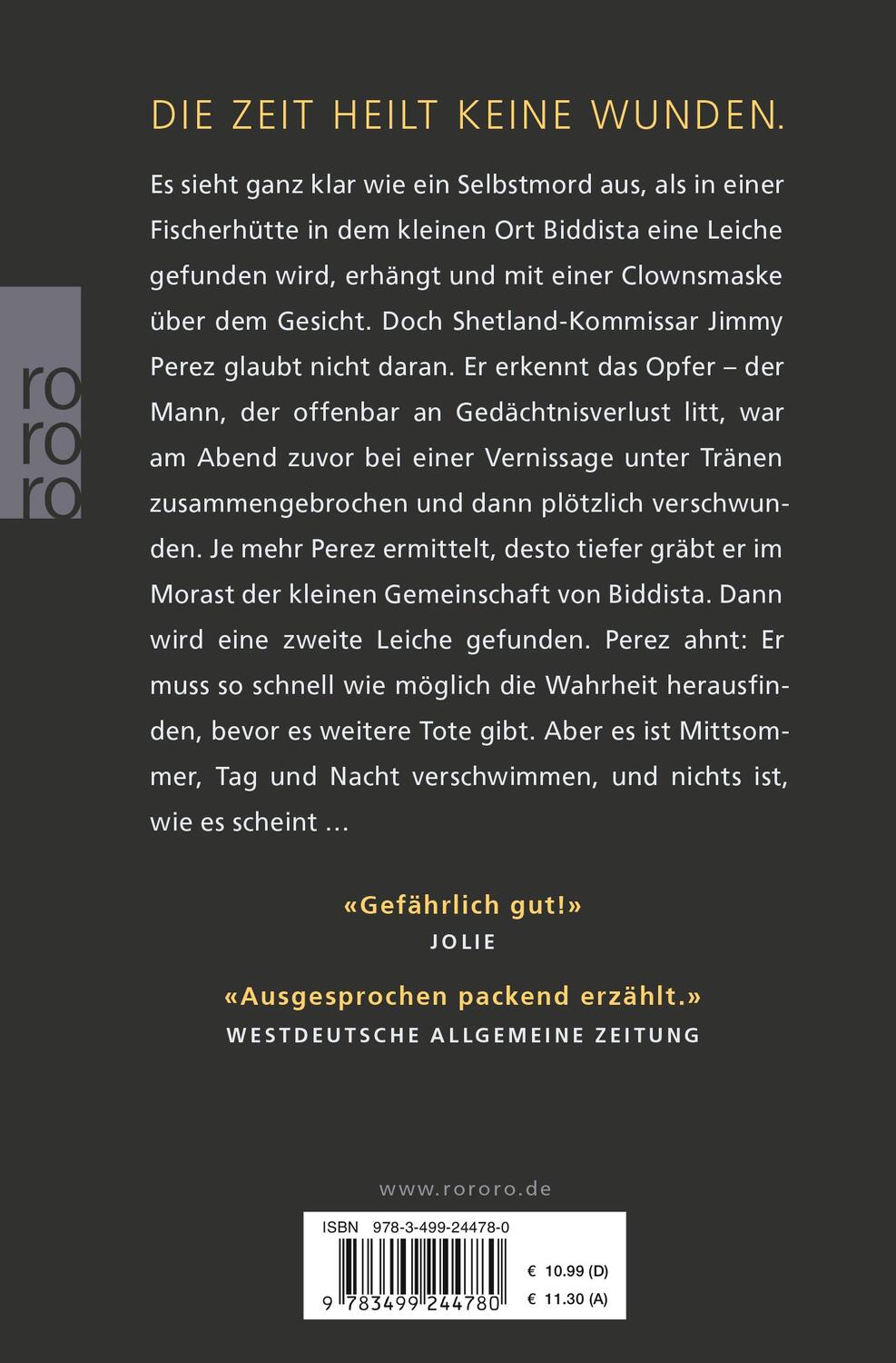 Rückseite: 9783499244780 | Der längste Tag | Ann Cleeves | Taschenbuch | Die Shetland-Krimis