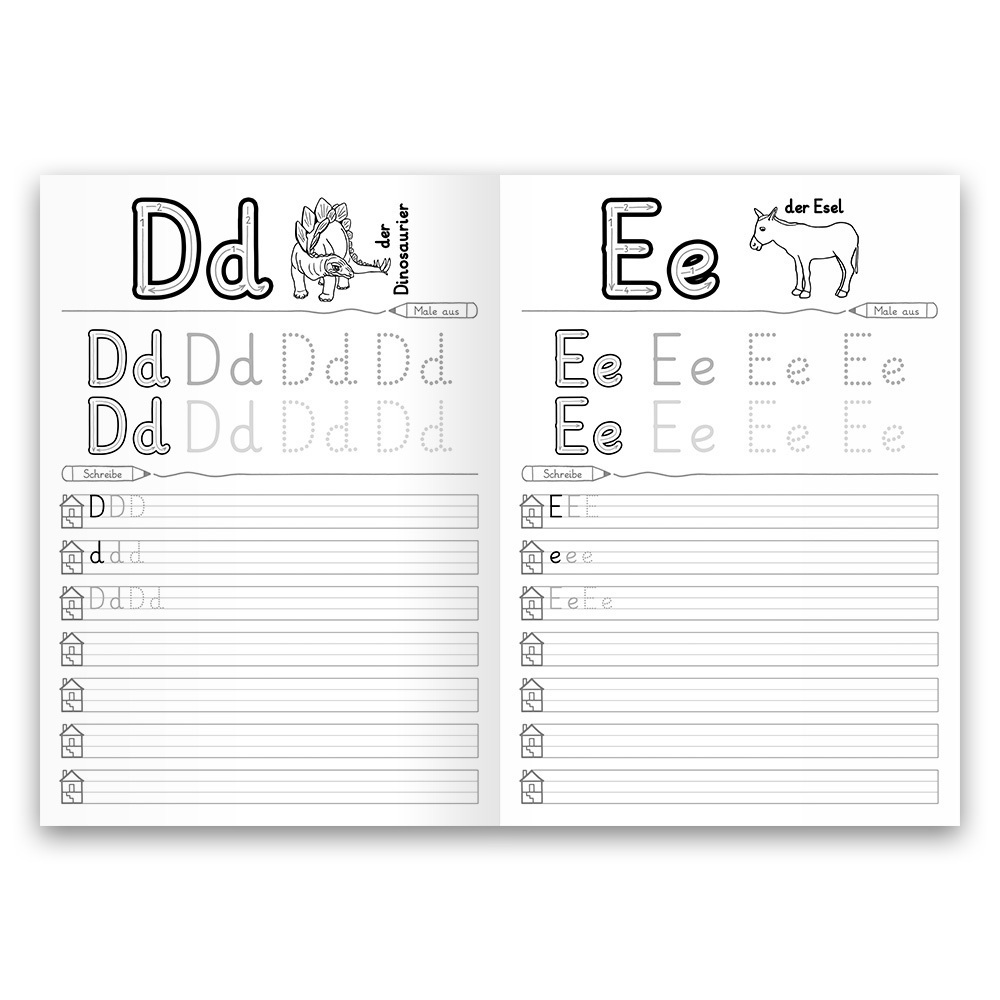 Bild: 9783968400051 | Mein buntes Kinder-ABC Grundschrift mit Artikeln Schreiblernheft...