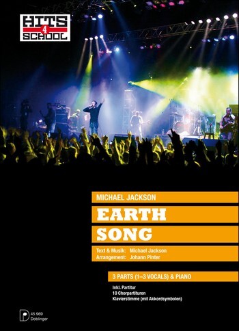 Cover: 9790012199533 | Earth Song | 3Stimmig-Klavier und 10 Chorpartituren | Michael Jackson