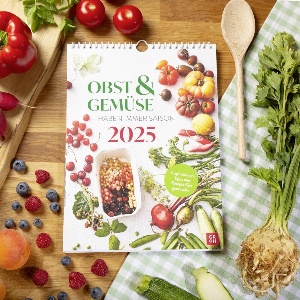 Bild: 4036442012499 | Wochenkalender 2025: Obst und Gemüse haben immer Saison | Groh Verlag