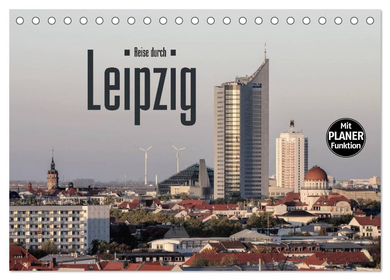 Cover: 9783435518180 | Reise durch Leipzig (Tischkalender 2025 DIN A5 quer), CALVENDO...