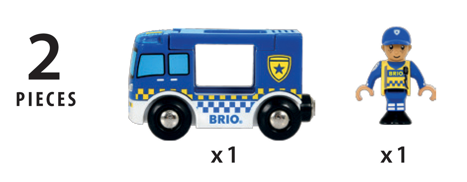 Bild: 7312350338256 | 33825 BRIO Polizeiwagen mit Licht und Sound | BRIO® | Stück | Deutsch