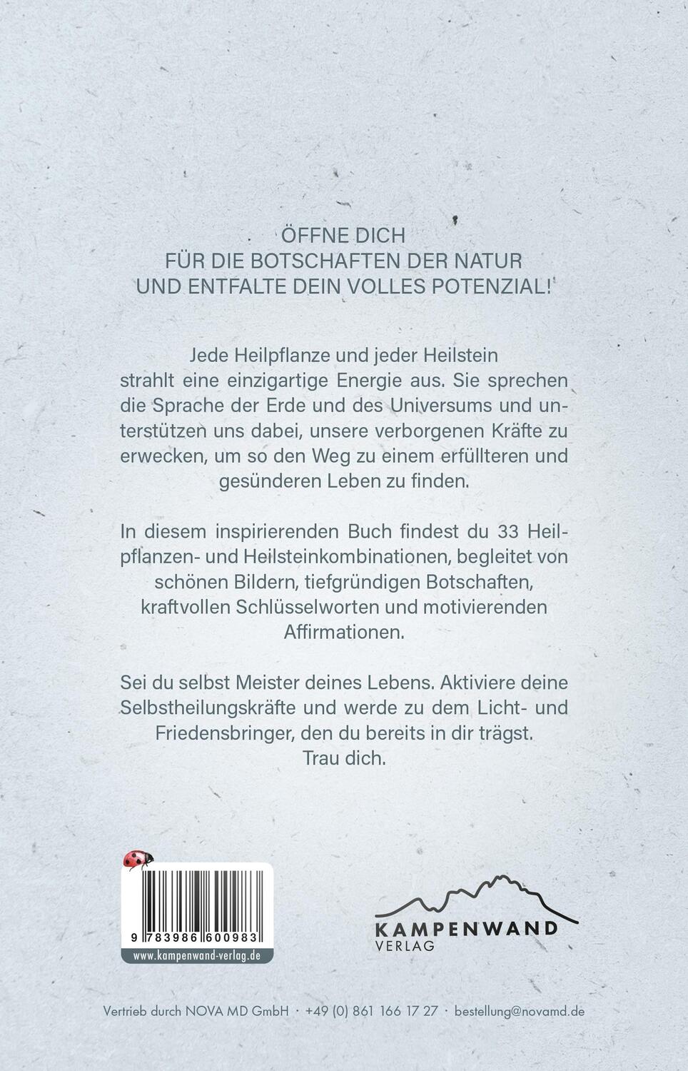 Rückseite: 9783986600983 | Lass Heilpflanzen und Heilsteine zu dir sprechen | Glück | Taschenbuch