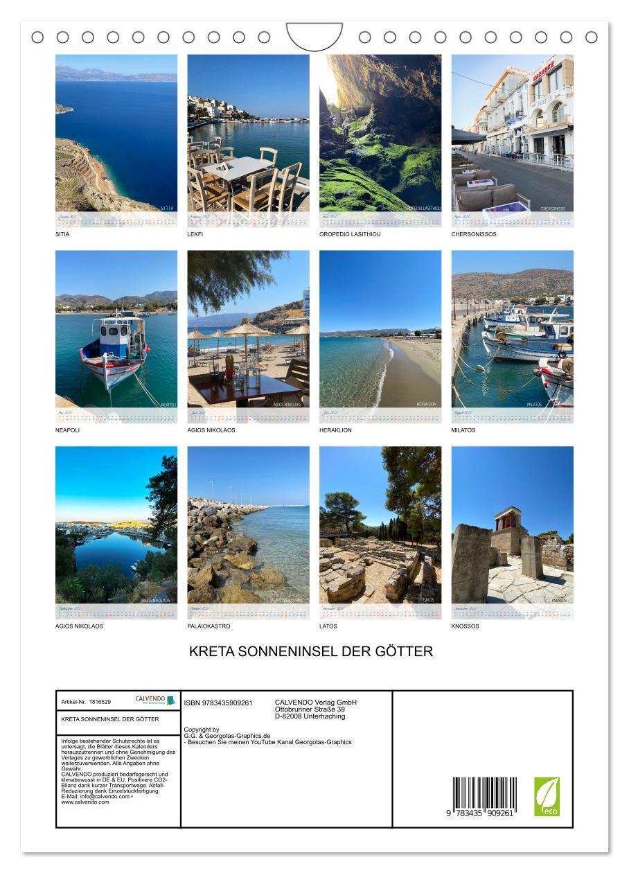 Bild: 9783435909261 | KRETA SONNENINSEL DER GÖTTER (Wandkalender 2025 DIN A4 hoch),...