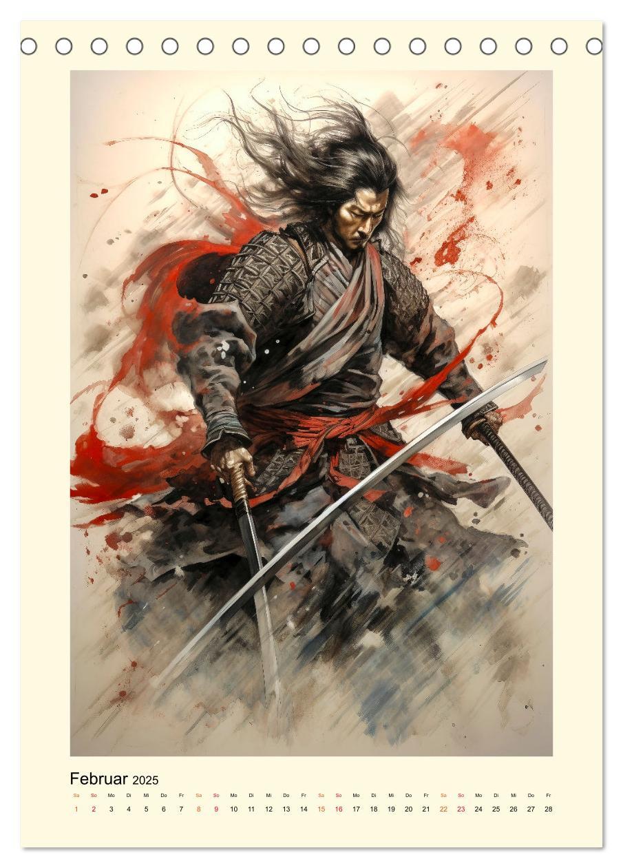 Bild: 9783435845910 | Samurai Helden (Tischkalender 2025 DIN A5 hoch), CALVENDO...