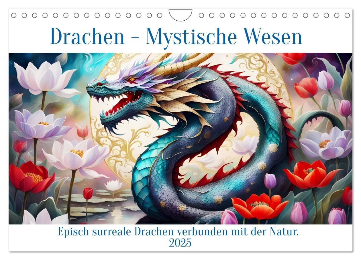 Cover: 9783457238790 | Drachen - Mystische Wesen (Wandkalender 2025 DIN A4 quer), CALVENDO...