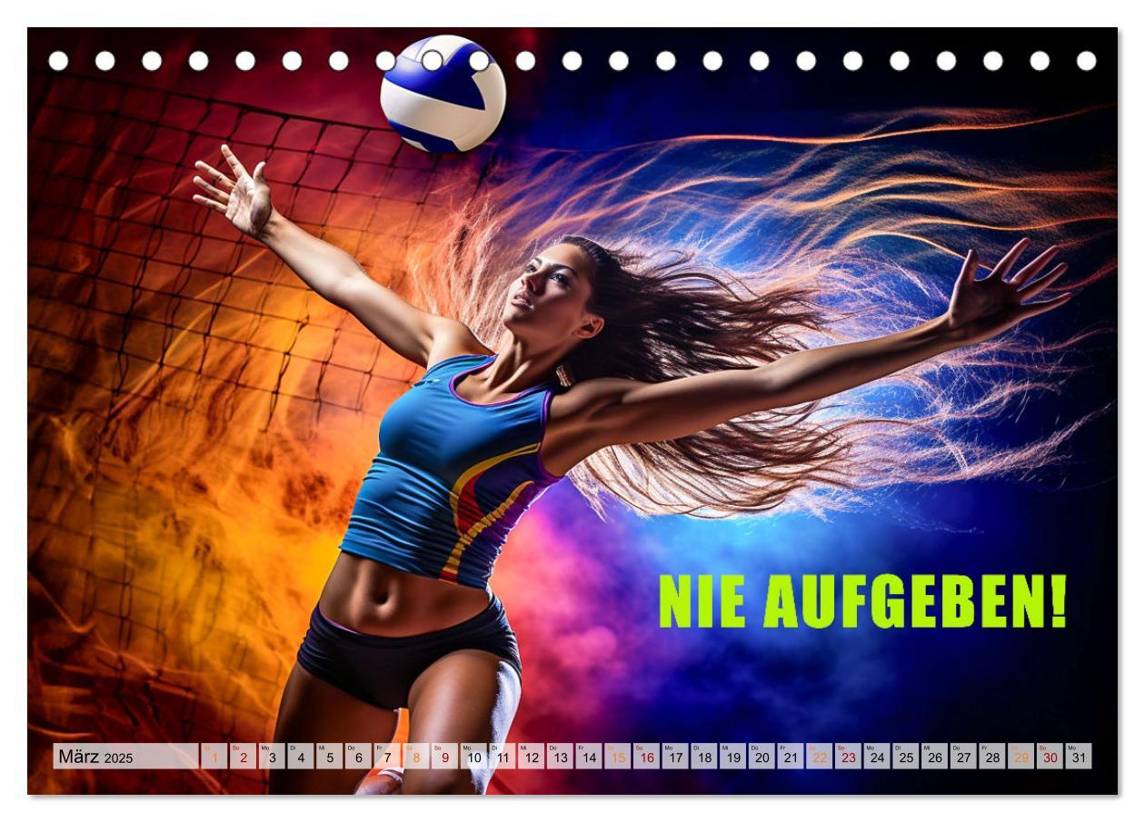 Bild: 9783383863363 | Volleyball und Motivation (Tischkalender 2025 DIN A5 quer),...