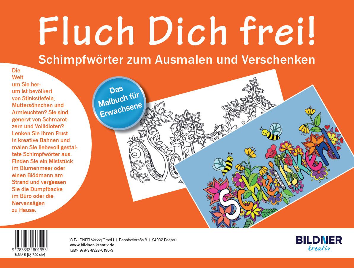 Rückseite: 9783832801953 | Das Malbuch für Erwachsene: Fluch Dich frei! | Taschenbuch | Kreativ