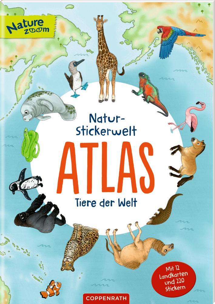 Cover: 9783649641308 | Natur-Stickerwelt - Atlas - Tiere der Welt | Ruby Warnecke | Buch