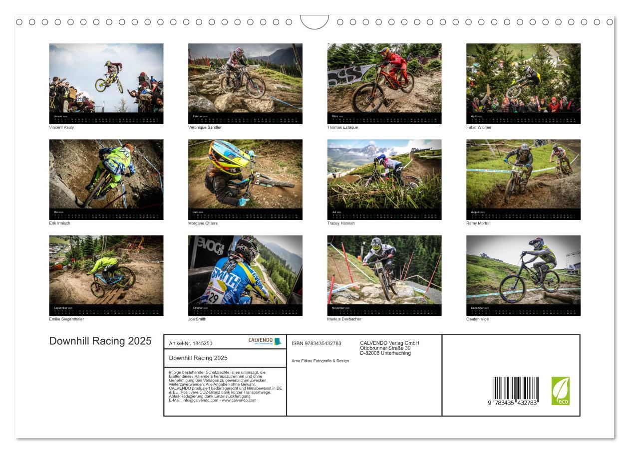 Bild: 9783435432783 | Downhill Racing 2025 (Wandkalender 2025 DIN A3 quer), CALVENDO...