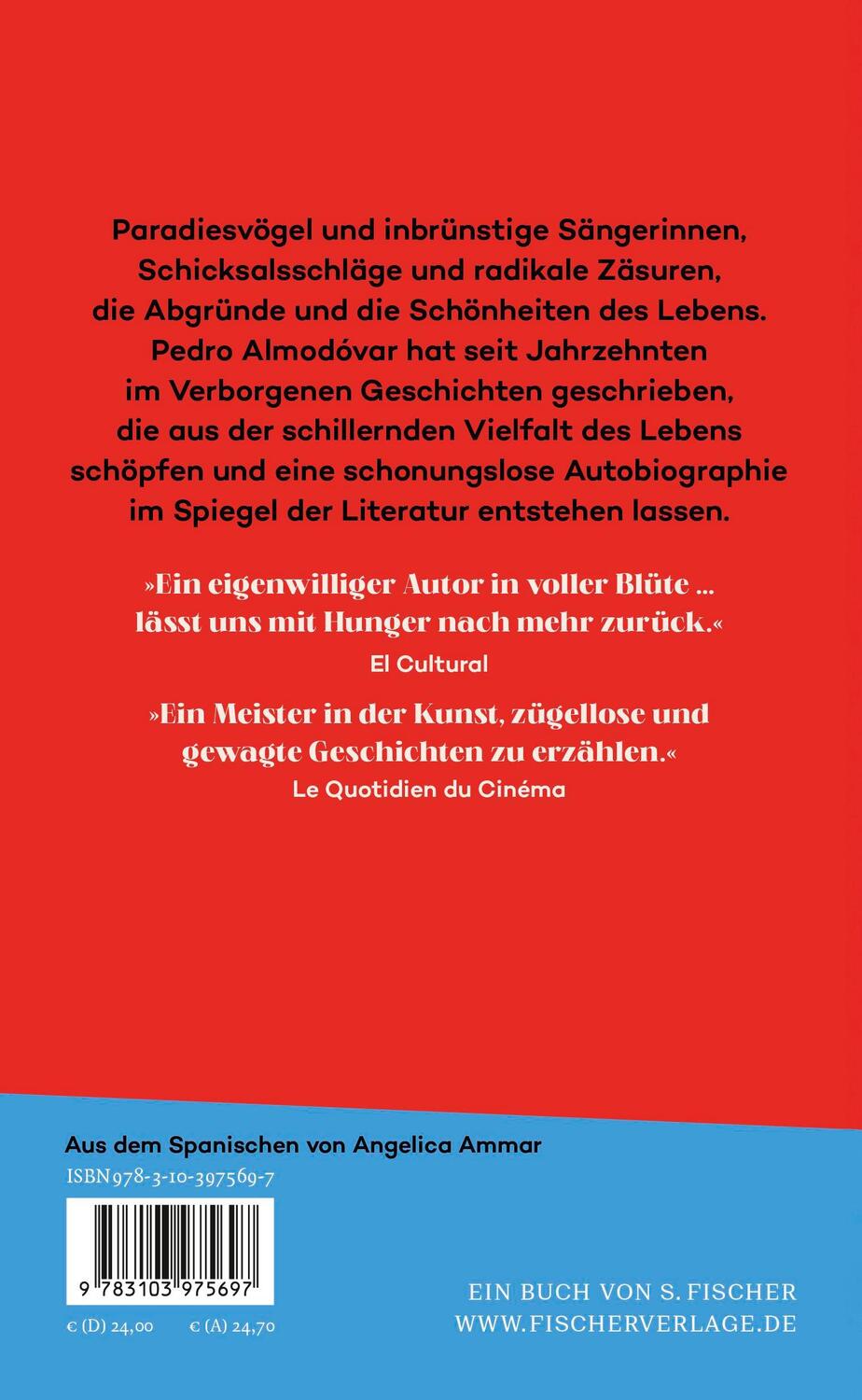 Rückseite: 9783103975697 | Der letzte Traum | Zwölf Erzählungen | Pedro Almodóvar | Buch | 224 S.