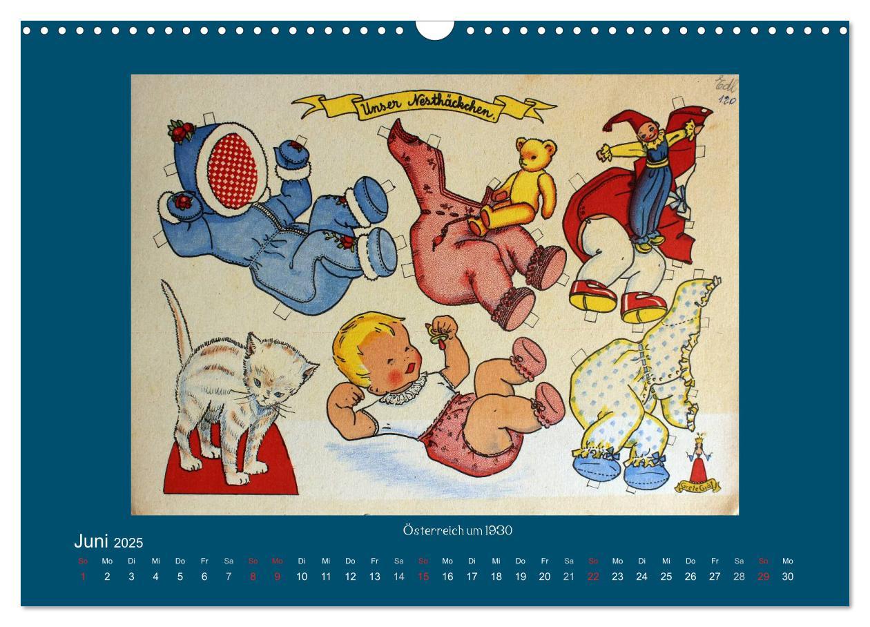 Bild: 9783435700585 | Alte europäische Ankleidepuppen aus Papier (Wandkalender 2025 DIN...