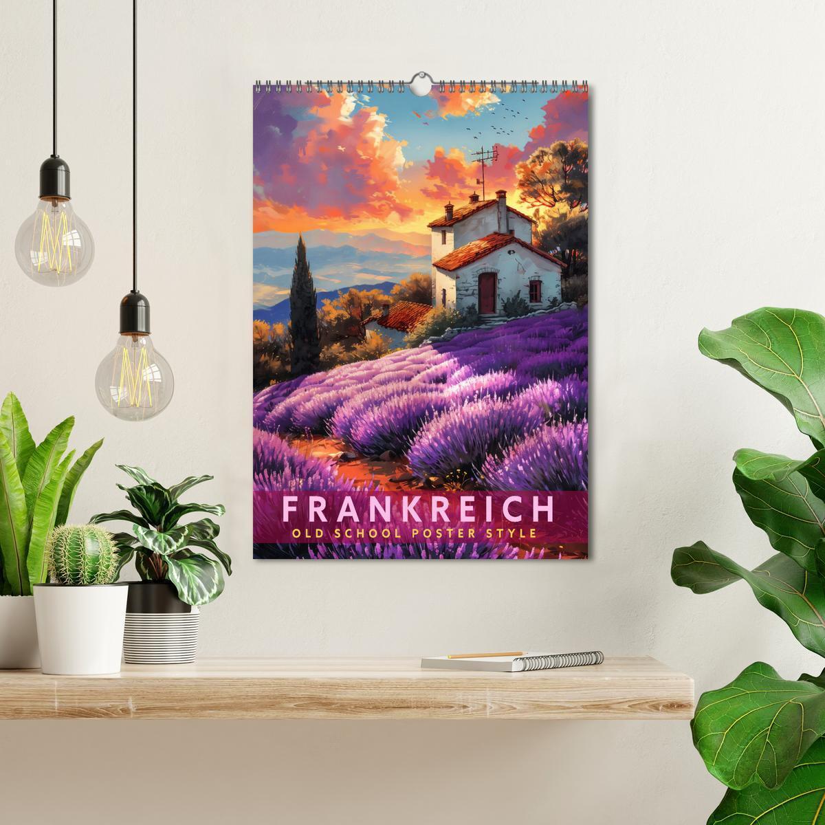 Bild: 9783457201893 | Frankreich - Old School Poster Style (Wandkalender 2025 DIN A3...