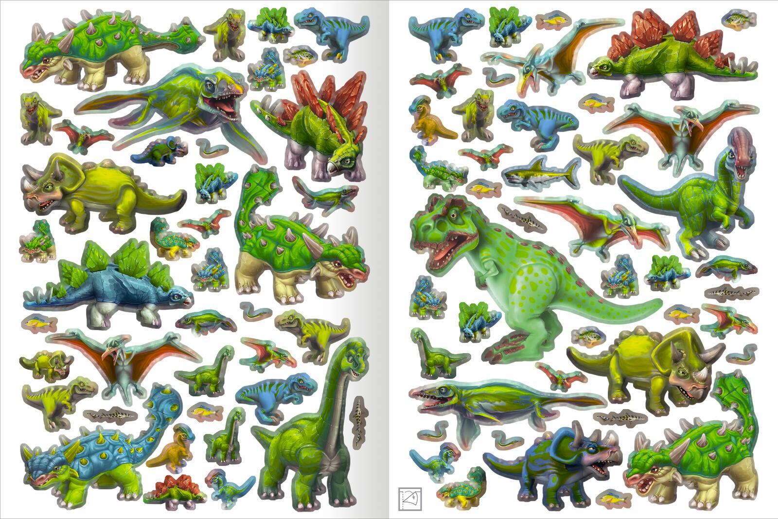 Bild: 9783845860602 | Das Metallic-Stickerbuch - Dinos | Über 300 Metallic-Sticker | Buch