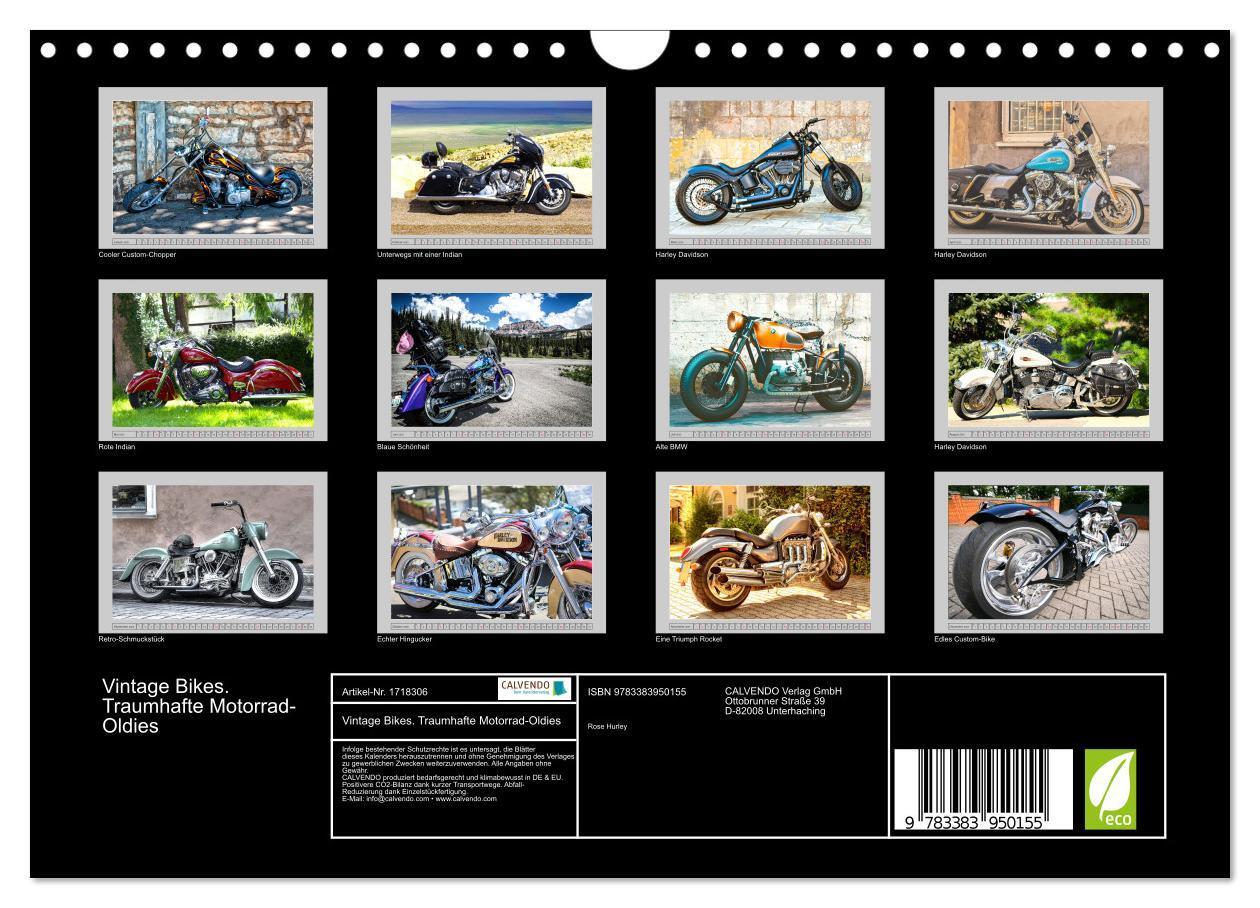 Bild: 9783383950155 | Vintage Bikes. Traumhafte Motorrad-Oldies (Wandkalender 2025 DIN A4...