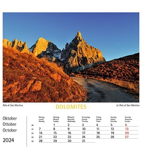 Bild: 9788887531466 | Dolomiten 2024, Postkartenkalender Querformat | Kalender | 2024