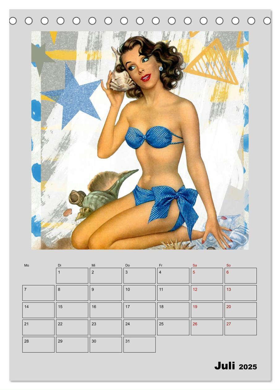 Bild: 9783435908981 | Retro Kult Pin-up-Girls (Tischkalender 2025 DIN A5 hoch), CALVENDO...