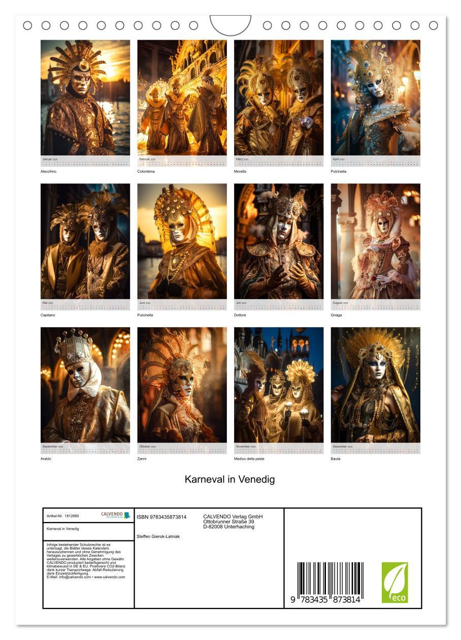 Bild: 9783435873814 | Karneval in Venedig (Wandkalender 2025 DIN A4 hoch), CALVENDO...