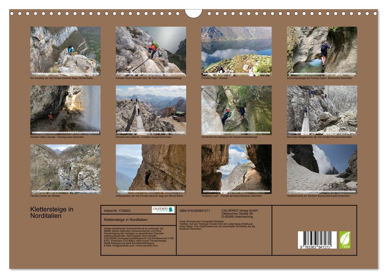 Bild: 9783383847271 | Klettersteige in Norditalien (Wandkalender 2025 DIN A3 quer),...